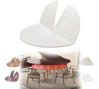 ZIUSFAC Dessus De Table en Bois Pliante Plateau Rond 130 150 170cm Plateau De Table De Remplacement Table Pliante sans Pieds, pour Restaurants Familiaux(White,180cm/70in)