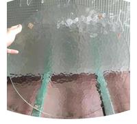 ZIUSFAC Dessus De Table Ronde en Verre Plateau en Verre Trempé Ondulé 8mm D’Épaisseur Plateau De Table 40cm 50cm 60cm Plateau Rond(80cm/31.5in)