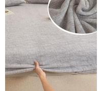 ZIUSFAC Drap Housse en Velours 100×200 120×200cm Housse De Protection pour Matelas Épais Linge De Lit Réglable d'hiver Drap-Housse Peluche Doux Chaud(Gray,150x190cm/59x75in)