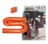 ZIUSFAC Durite D'Admission D'air Rouge Tuyau D'admission Climatisation Tube Flexible Conduit De Ventilation Hotte Tuyau D'admission D'air Pour Salle De Bain Cuisine(6m/19.6ft,60mm-2.4in)