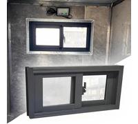 ZIUSFAC Fenêtre Coulissante De sous-Sol Fenêtres De Hangar 50×43cm 80×50cm Fenêtre De sous-Sol en Aluminium Fenêtre De Cave Encastré Petite(Gray,(WxH) 60x45cm/24x18)