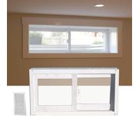 ZIUSFAC Fenêtre Coulissante Horizontale Fenêtres De Cabanon 55×45cm 60×45cm Fenêtre De sous-Sol en Aluminium Encastrée Fenêtre De Cave pour Magasin Remise Poulailler(White,(WxH) 60x35cm/24x14)