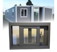 ZIUSFAC Fenêtre De sous-Sol De Rechange Fenêtres D'abri De Jardin en Verre Transparent Fenêtre Coulissante pour Cuisine Résidentiel Ventilation(Dark Gray,(WxH) 75x35cm/30x14)