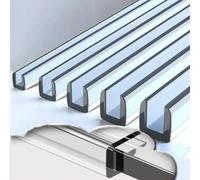 ZIUSFAC Joint De Protection en U en PVC 5m Transparent Flexible Bords Bande De Protection À Profil en U, Edge Guard Strip pour Bord De Verre, Apte 0.5-26mm Bord(Wide 0.6-0.7cm)