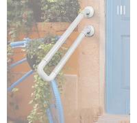 ZIUSFAC Main Courante De Sécurité 60cm Rampe Murale en Forme De U Rampe D'escalier 1 À 3 Marches Main Courante D'escalier Antidérapante(White,70cm/27.6in)