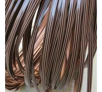 ZIUSFAC MatéRiel De Réparation De Rotin pour Meubles De Jardin Vannerie, Matériau De Réparation en Rotin Tressé en Plastique 8 Mm De Large Bande De Rotin Plat(Brown Stripe)