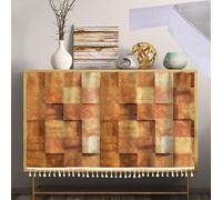 ZIUSFAC Personnalisé Rideaux D'armoire Rideau Anti-Poussière pour Étagères sous Évier Rideau sous Evier Rideau Placard sans Perçage Rideau Meuble Cuisine Grain De Bois(Texture 3,90x60cm/31.5x23.6in)