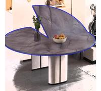 ZIUSFAC Plateau De Table Rond Dessus De Table Remplacement Pliable 120-200cm Plateau Mobile en Bois Plateau pour Table De Cuisine(170cm/67in)