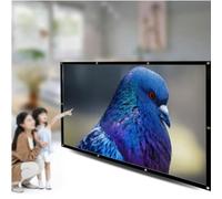 ZIUSFAC Pliable Toile De Projection 50 Pouces Écran De Projection 16:9 Portable Rideau De Projecteur Lavable 4K HD Ecran Videoprojecteur pour Plein Air Home Cinéma Anti-Rides(60inch-16:9)