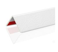 ZIUSFAC Profilé d'angle en PVC Autocollant 2.5 Cm 3.6 Cm Profilé De Protection d'angle/Baguette d'angle Protection des Bords en L Protection des Bords Et des Coins(White Roses,3.6x120cm/1.4x47in)