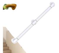 ZIUSFAC Rampe D'escalier Murale Main Courante en Acier Poignée De Douche Lueur Nocturne Main Courante D'escalier Antidérapante Rampe Escalier Porche Terrasse Maison(White,4.3ft/130cm)