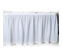 ZIUSFAC Rideau Anti-Poussière Blanc Rideau Cache Placard Auto-Adhésif Rideaux sous L'évier Brodé Rideaux D'armoires 90cm 130cm Large Rideau De Placard pour Dressing(White 1,130x120cm/51.1x47in)