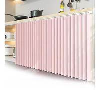ZIUSFAC Rideaux D'armoire Imperméables Rideau sous Evier Rideaux pour Étagères Rideau De Placard Rideau Pliables Anti-Poussière Rideau Occultant Auto-Adhésif Beige/Gris(Pink,120x70cm/47.2x27.6in)