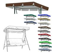 ZIUSFAC Toile De Balancelle De Jardin 142×120cm 190×132cm Housse De Toit De Rechange Imperméable Toit De Rechange Pour Balançoire De Jardin 2-3 Places Toit Pare-Soleil(Coffee,190x132cm/75x52in)
