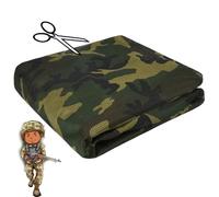 ZIUSFAC Toile De Jute De Camouflage Filet De Camouflage Solaire 75D Camouflage Net, Filet De Protection Solaire Filet D'ombrage pour Tir/Photographie De L’armée(1.5mx5m(5x16ft))