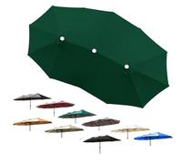 ZIUSFAC Toile De Remplacement Grand pour Parasol Double 460×270cm Housse De Rechange pour Parasol 12 Baleines Toile De Parasol Extra Large(Dark Green)
