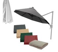 ZIUSFAC Toile De Remplacement pour Parasol Déporté Exterieur Tissu De Rechange 3.0 3.5m Toile De Parasol Housse De Rechange pour Parasol 8 Baleines(Gray,350cm(11.5ft))