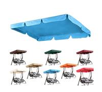 ZIUSFAC Toit Balancelle Jardin Toile De Rechange Pour Balancelle 191×120 190×132cm Bâche De Toit Pour Balançoire De Jardin Imperméable Housse De Toit Pare-Soleil(Blue,142x120cm/56x47in)
