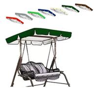 ZIUSFAC Toit De Balancelle 3 Places Toile De Rechange Pour Balancelle De Jardin 195×125cm 249×185cm Auvent De Rechange Pour Balancelle(Dark green,195x125cm/77x49in)