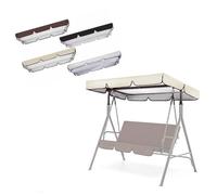 ZIUSFAC Toit De Rechange Pour Balancelle Jardin 3 Places Housse De Toit Pour Balancelle Universel Toit Balancelle Imperméable Canopée En Tissu Oxford 195×125cm 210×145cm(Beige,200x120cm/79x47in)