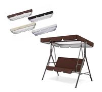 ZIUSFAC Toit De Rechange Pour Balancelle Jardin 3 Places Housse De Toit Pour Balancelle Universel Toit Balancelle Imperméable Canopée En Tissu Oxford 195×125cm 210×145cm(Brown,200x120cm/79x47in)
