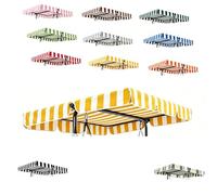 ZIUSFAC Toit De Rechange Pour Balancelle Jardin 3 Places Housse De Toit Pour Balançoire De Jardin Canopée En Tissu Polyester Toile De Rechange Pour Pare-Soleil(Yellow,240x135cm/94x53in)