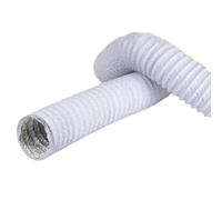 ZIUSFAC Tube Flexible Tuyau D'Evacuation Flexible En PVC Aluminium Gaine De Ventilation 80mm 102mm 125mm Tube De Ventilation Pour Salle De Bain Cuisine Sèche-linge(6m/19.6ft,160mm/6.3in)