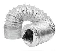 ZIUSFAC Tuyau De Ventilation En Aluminium Tuyau D'évacuation D'air 80/100/110/120mm Tuyau Flexible Gaine Ventilation Pour Climatisation Hotte Aspirante(5m/16.4ft,80mm(3 1/8in))