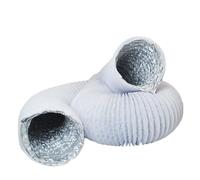 ZIUSFAC Tuyau D'Evacuation Flexible Conduit D'air En Feuille D'aluminium Tube De Ventilation 76mm Gaine De Ventilation Pour Climatisation Sèche-Linge, Longueur 6m(10m/32.8ft,250mm/9.8in)