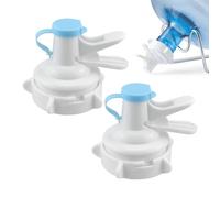 ZIUZI Valve de distributeur d'eau de 18,9 L, bec verseur réutilisable | Lot de 2 buses de robinet en plastique pour carafes et bouteilles de 55 mm avec couronne non filetée