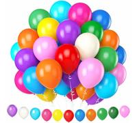 Zivacate 110 Pièces Ballons Anniversaire Multicolores | 12 Pouces Ballons de Baudruche, Ballon Helium pour Décoration pour Anniversaire, Diplôme, Baby Shower & Mariage