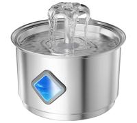Zivacate Fontaine a Eau Chat INOX - 2,8L Fontaine à Eau pour Chat
