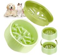 Zivacate Gamelle Anti Glouton 2-en-1 pour Chien et Chat - avec Modes Normal et Anti-Glouton | pour Ralentir l’Alimentation et Éviter Les Ballonnements | Antidérapant, Lavable au Lave-Vaisselle (Vert)