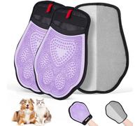 Zivacate Gant Anti Poils Animaux 2 en 1 Amélioré, Réutilisable Brosse Anti Poils Animaux, Outil Double Face Électrostatique pour Poils, Gant pour Animaux, Vêtements, Canapé - 2 Pièces