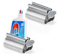 Zivacate Presse Tube Dentifrice, 2 Pièces Presse Dentifrice Support de Siège, Rolling Acier Inoxydable Distributeur de Dentifrice pour Dentifrice, Peinture à l’Huile, Crème Pour Les Mains ou Pommade