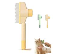 Zivaro Spazzola per Gatti, Spazzola Antipeli per Gatti Zivaro, Effetto Massaggiante, Rimuove I Peli Morti E in Eccesso, Pulizia Con Un Solo Pulsante per Gatti Capelli Lunghi/Corti (Orange)