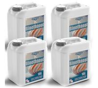 ZIVELA Bioéthanol 96,6 % 40 l | Alcool bio inodore 96,6 % 4 x 10 l | Cheminée au bioéthanol | Combustion propre