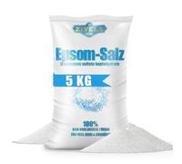 ZIVELA Sel de bain 5 kg - Sulfate de magnésium qualité pharmaceutique pur - Relaxation musculaire, soin de la peau - Blanc - 5 kg (Lot de 1)