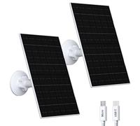 Zivif Lot de 2 panneaux solaires 7 W pour appareils photo, chargeur de panneau solaire USB compatible avec Eufycam 2C/2C Pro/2/2 Pro/E20/E40/E, panneau solaire USB C pour caméras extérieures