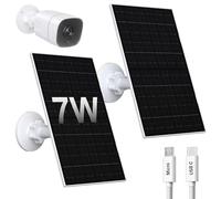 Zivif Lot de 2 panneaux solaires 7 W pour Eufycam 2C/2C Pro/2/2 Pro/E20/E40/E