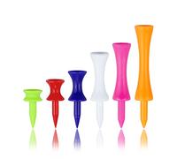 Zivisk Tee de Golf en Plastique Lot de 120-6 Tailles Mixtes 25mm, 32mm, 38mm, 51mm, 57mm, 70mm