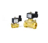 ZIWNGTBSW Électrovanne en Laiton 1/2", 3/4", 1", 1-1/4", normalement fermée, 220 V/12 V/24 V/110 V, avec Joint FKM, IP6(DN32,AC110V)