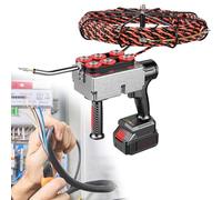 ZIXIAOS Enfile-Aiguille D'électricien Entièrement Automatique, Extracteur De Câble, Enfile-Aiguille électrique à Batterie Au Lithium, Vitesse De Traction du Fil 40 M/Min,1Battery-37500mah