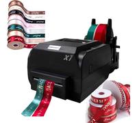 ZIXIAOS Imprimante à Ruban Numérique, Machine d'impression De Ruban De Satin, Imprimante D'étiquettes, Machine d'impression D'estampage De Feuille, Prend en Charge Plus De 50 Langues,doublerow
