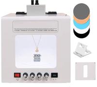 ZIXIAOS Mini-Studio Photo, Tente pour Bijoux, Kit De Boîte à Lumière, Petite Tente Portable pour Studio Photo Domestique, avec Plateau Tournant Automatique Et Support De Suspension. 20cm