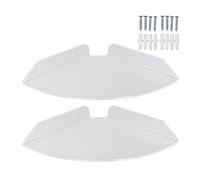 ZIXINNKC 2 pièces étagères d'angle flottantes à Montage Mural étagères d'angle suspendues Quart de Rond pour Chambres à Coucher Salons Salle de Douche (Transparente)
