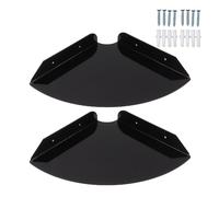 ZIXINNKC 2 pièces étagères d'angle flottantes à Montage Mural étagères d'angle suspendues Quart de Rond pour Chambres à Coucher Salons Salle de Douche (Noire)