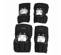 ZIXINNKC 4 pièces Kit de protection du genou et du coude pour moto, coussinets de protection, équipement de soutien pour l'équitation en plein air