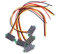 ZIXINNKC 5 pièces 0.36 pouces LED Tube numérique Mini voltmètre DC 0-100 V testeur de tension à 3 fils jauge 5 couleurs