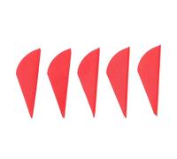 ZIXINNKC 5 pièces aubes d'empennage de flèche en Plastique aubes d'empennage de flèche pour Les flèches de ciblage de tir à l'arc Bricolage (Rouge)